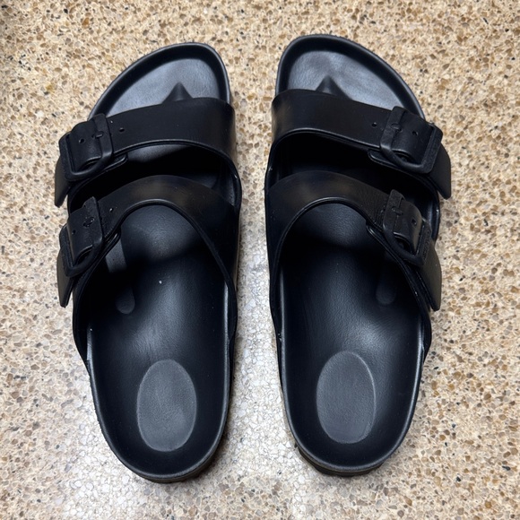 Birkenstock Arizona Black Rubber Sandals - Picture 2 of 9